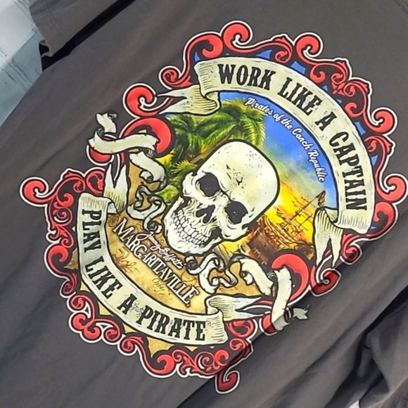 Margaritaville Pirate Pidgeon Forge Tennessee Skull Graphic Print Tshirt Mens M - Picture 11 of 14